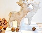 Nordic Scandinavian style Wooden hanging or standing Reindeer Christmas Decoration