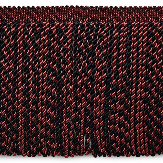 By the Yard8 Red/Black Bullion Fringe Trim Fabric