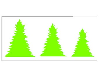 Pine tree stencil | Etsy