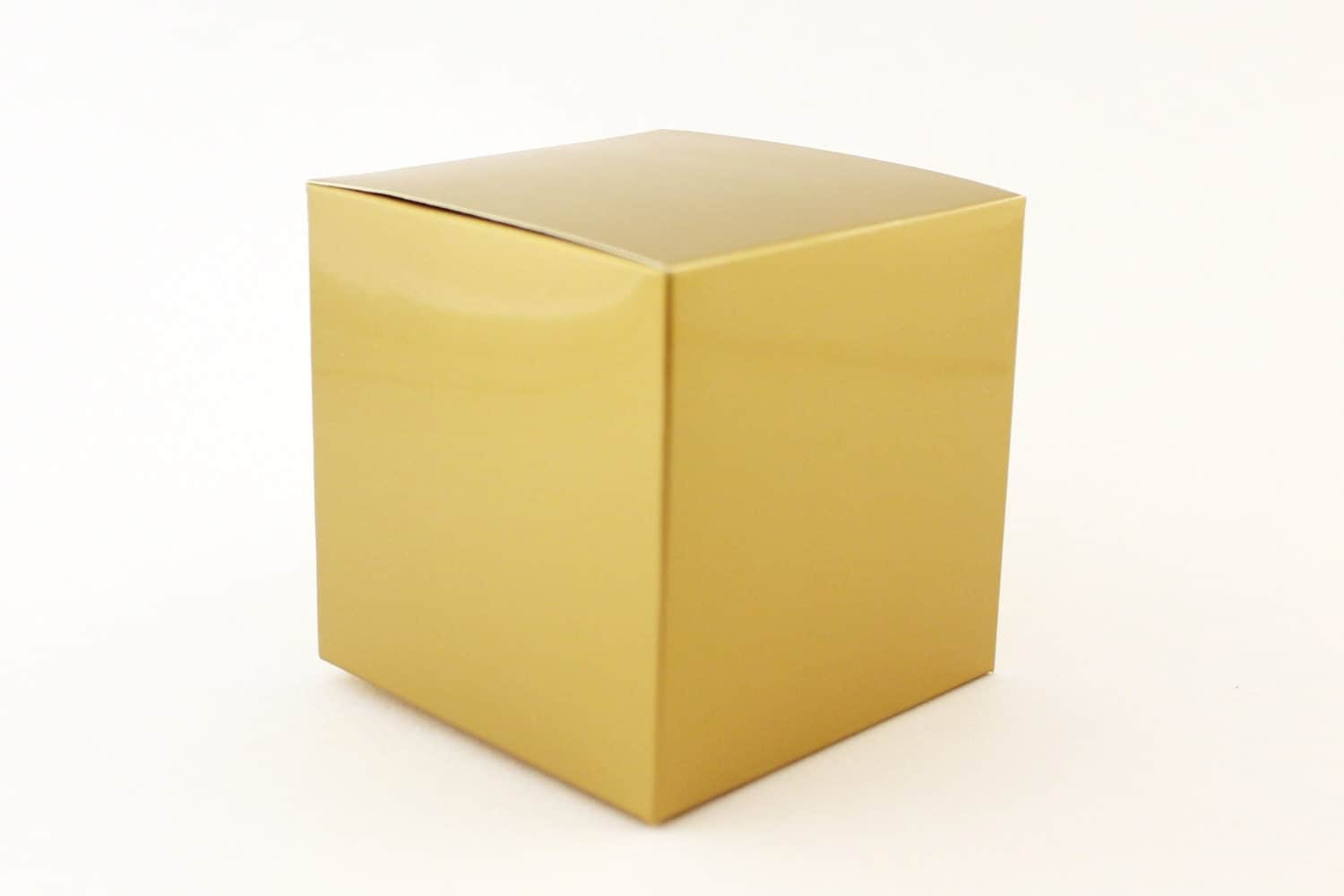Gold Favor box Small favor boxes 4x4x4 gold wedding favor