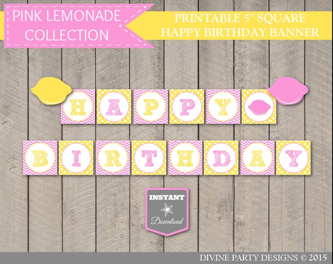 SALE INSTANT DOWNLOAD Pink Lemonade Printable Birthday Party Package / Diy Printables / Pink Lemonade Collection / Item #400