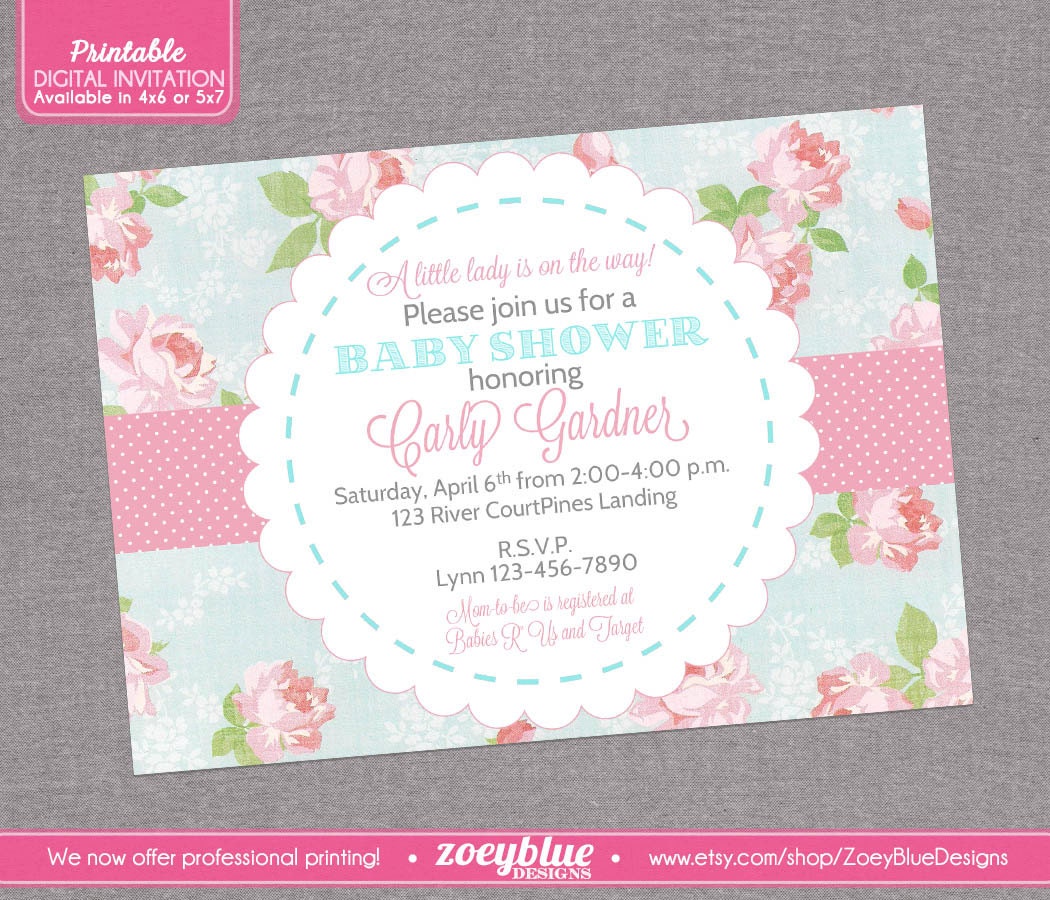 shabby chic baby shower invitation vintage by zoeybluedesigns shabby chic baby shower invitation vintage by zoeybluedesigns