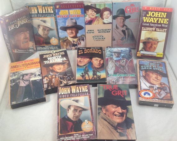 John Wayne VHS Tapes 14 tapes 21 Movies 1960-70