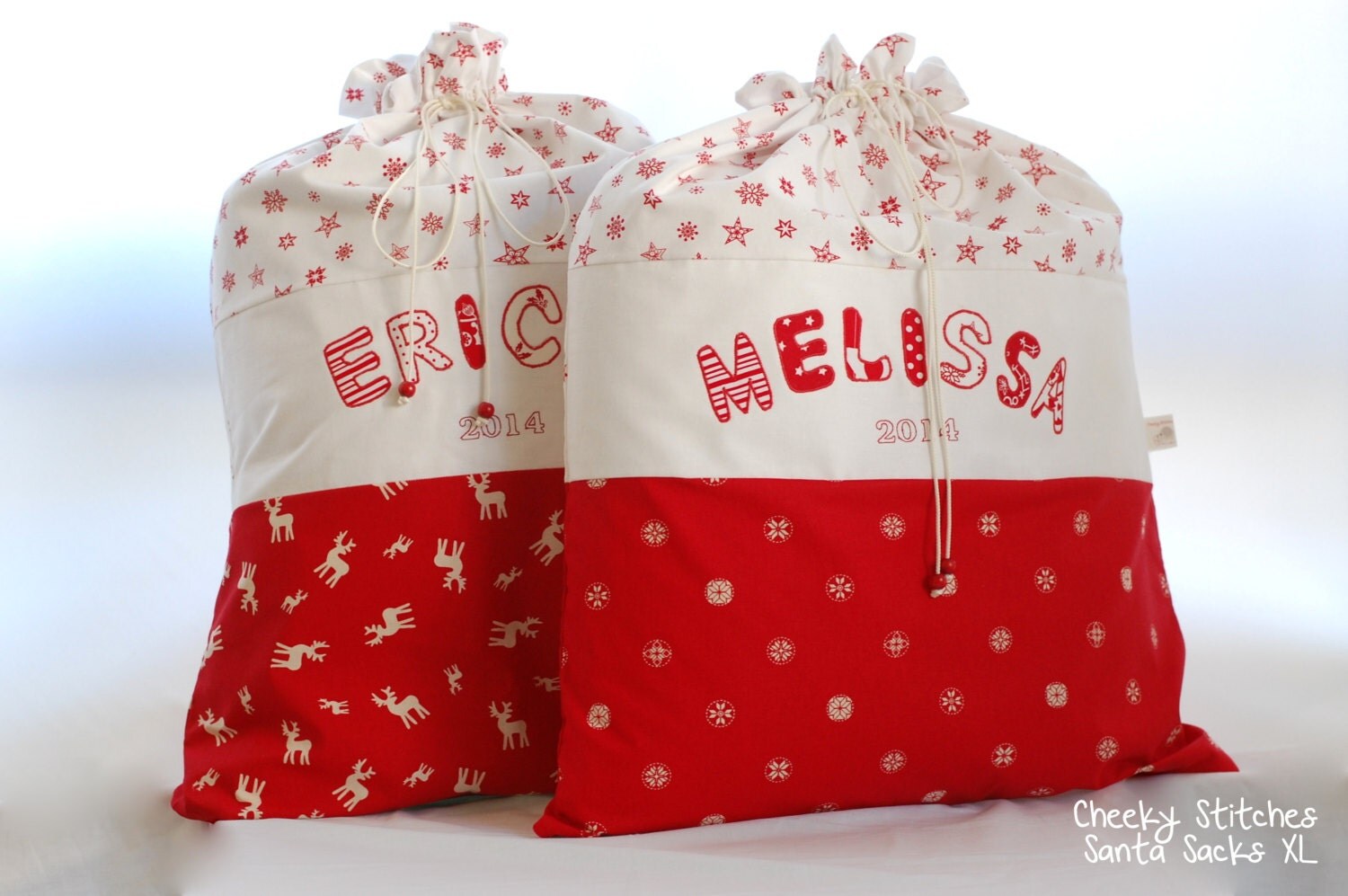 personalized santa sack red and white size xl 67 x 52cm personalized santa sack red and white size xl 67 x 52cm