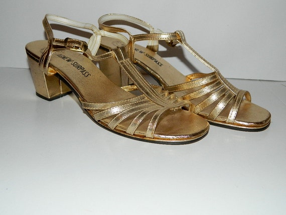 Vintage Gold Sandals 10