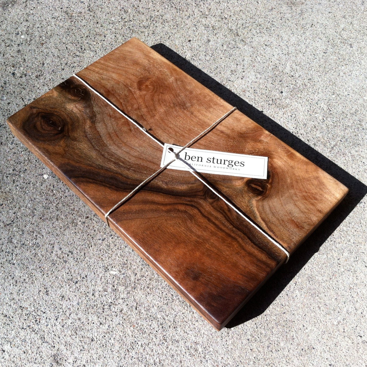 Salvaged Walnut Slab Cutting Board by BenSturgesWoodworks on Etsy