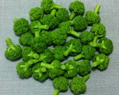 10 Miniature Broccoli Cabbage Clay Polymer Fimo Green Vegetables Veggies Cute Little Tiny Small Dollhouse Supply Food Jewelry Beads Pumpkin