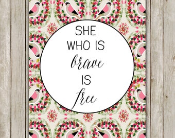 She who is brave | Etsy