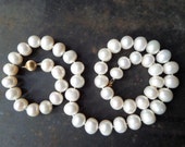 Freshwater Pearl Necklace,White Freshwater Pearl Necklace,Natural Pearl Necklace,Natural Pearl Bridal Necklace,Pearl Bridal Necklace