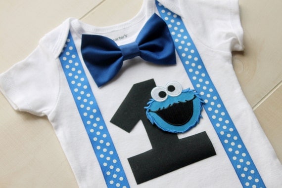 cookie monster 1st birthday outfit boy