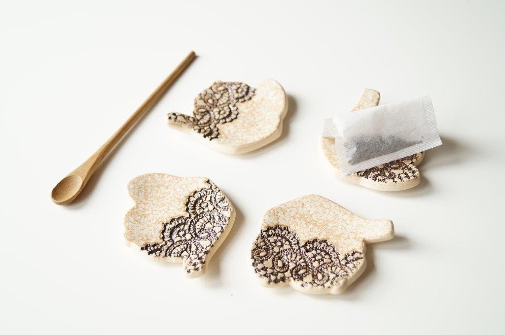 Tea Bag Rest Tea Bag Holder Tea Bag Plate Set of Four