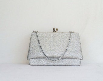 Popular items for silver evening bag on Etsy