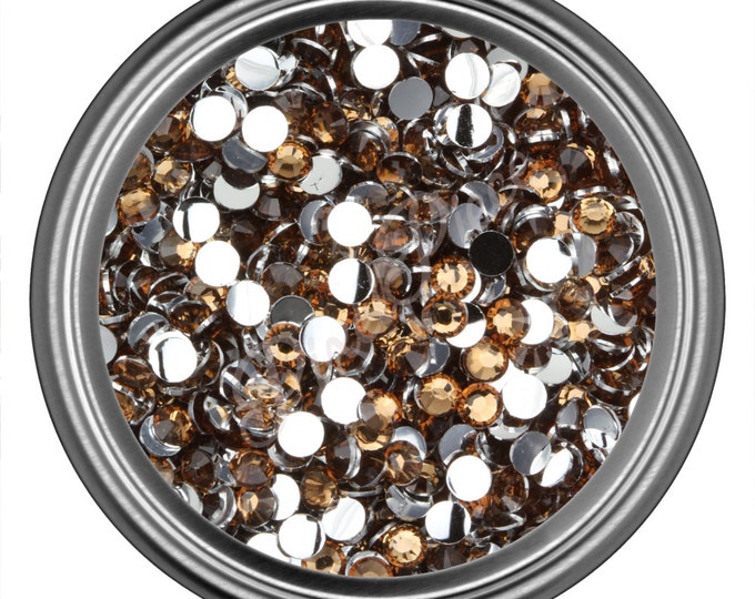 Coffee Brown Rhinestone Gems Flat Back Face Art Nail Art Scrapbook Phone Decoration 2mm 3mm 4mm 5mm 6mm