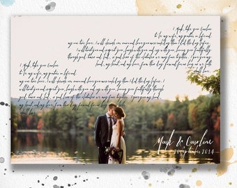 1st anniversary gift, vows, Wedding vows - paper anniversary gift for him - wedding - anniversary gift - first anniversary for him - for him