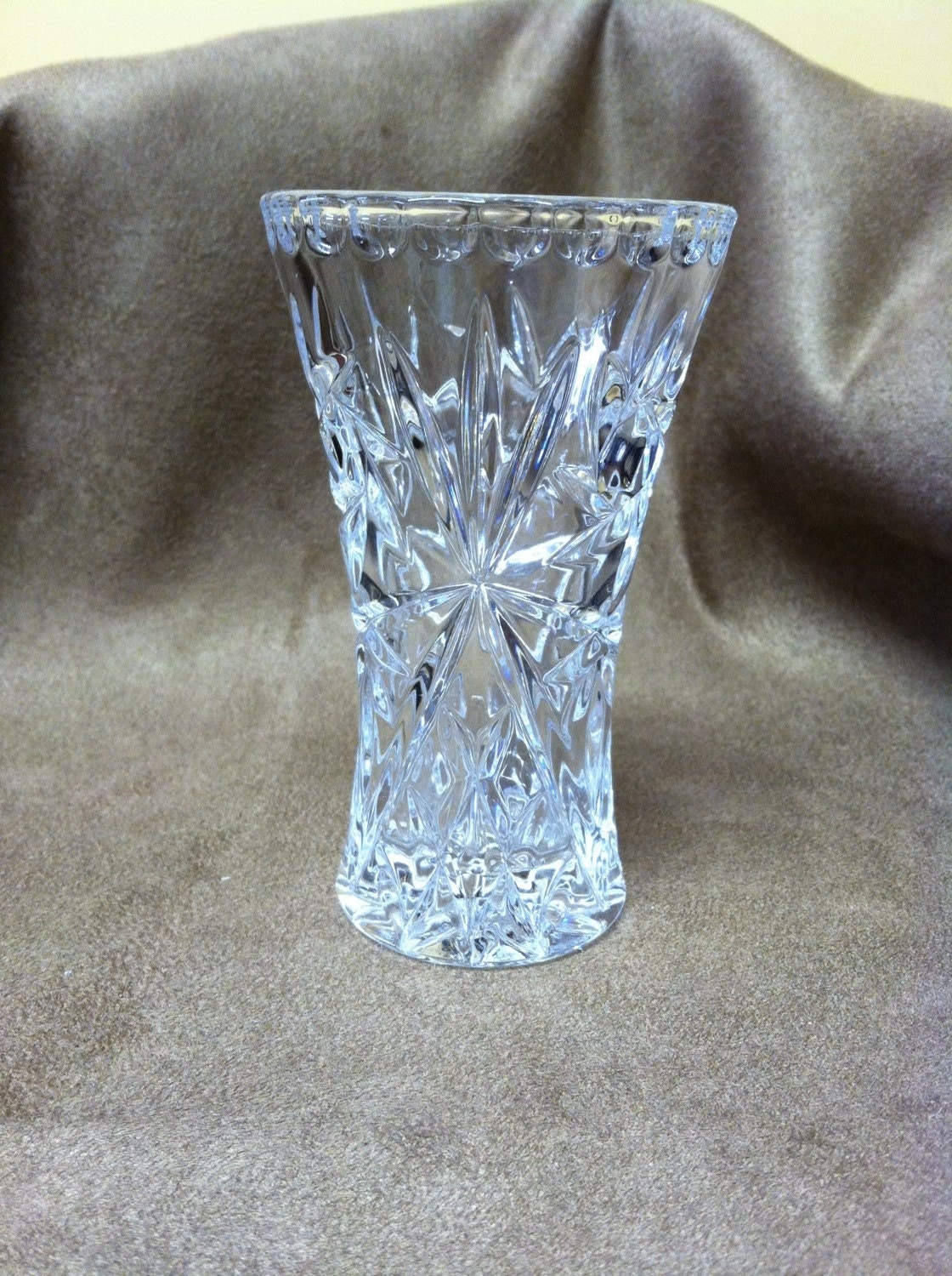 Vintage Cut Glass Crystal Bud Vase