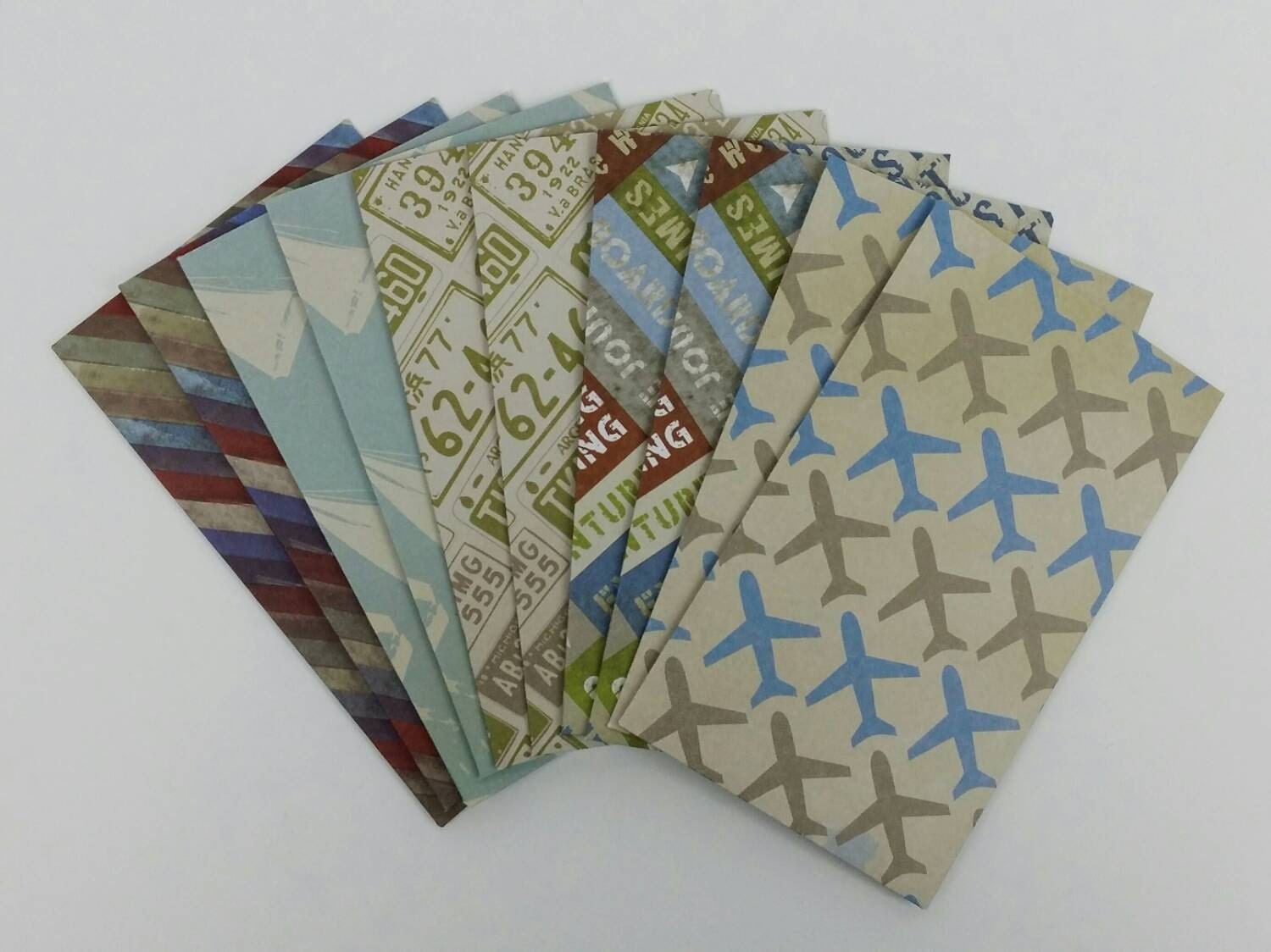Scrapbook envelopes patterned paper envelopes travel