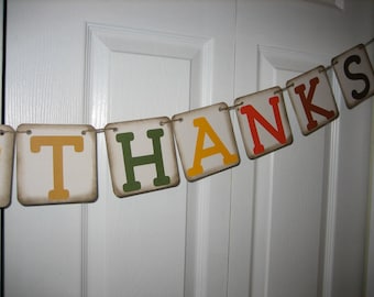 Give Thanks Banner, Thanksgiving Banner, Fall Banner, Thanksgiving Decoration, Thanksgiving