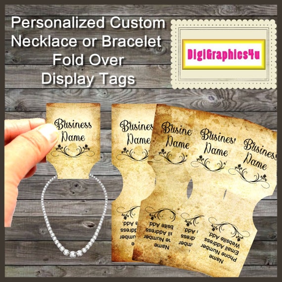 Printable Custom Jewelry Tags Weathered Inspired by DigiGraphics4u