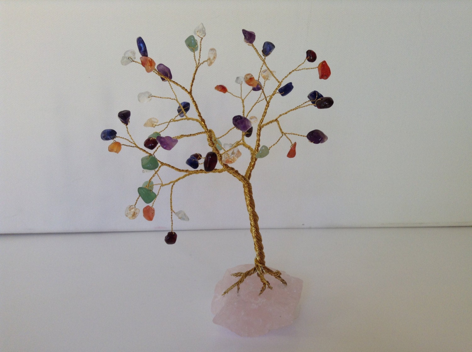 Chakra gemstone tree. Gemstone wire tree sculpture. by Josoko