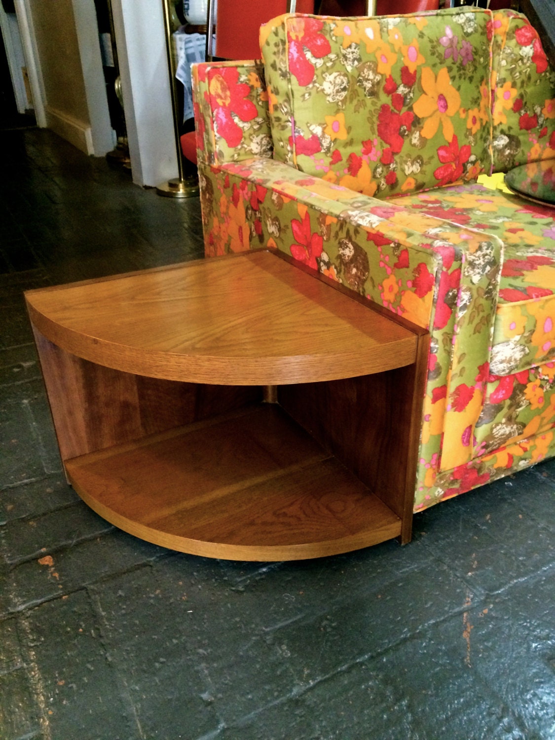 Pair of Rare Mid Century Lane Furniture Round End Tables or Coffee