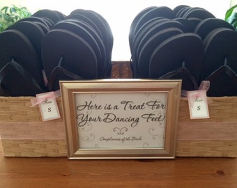 Wedding Reception Flip Flops & Basket for your guests