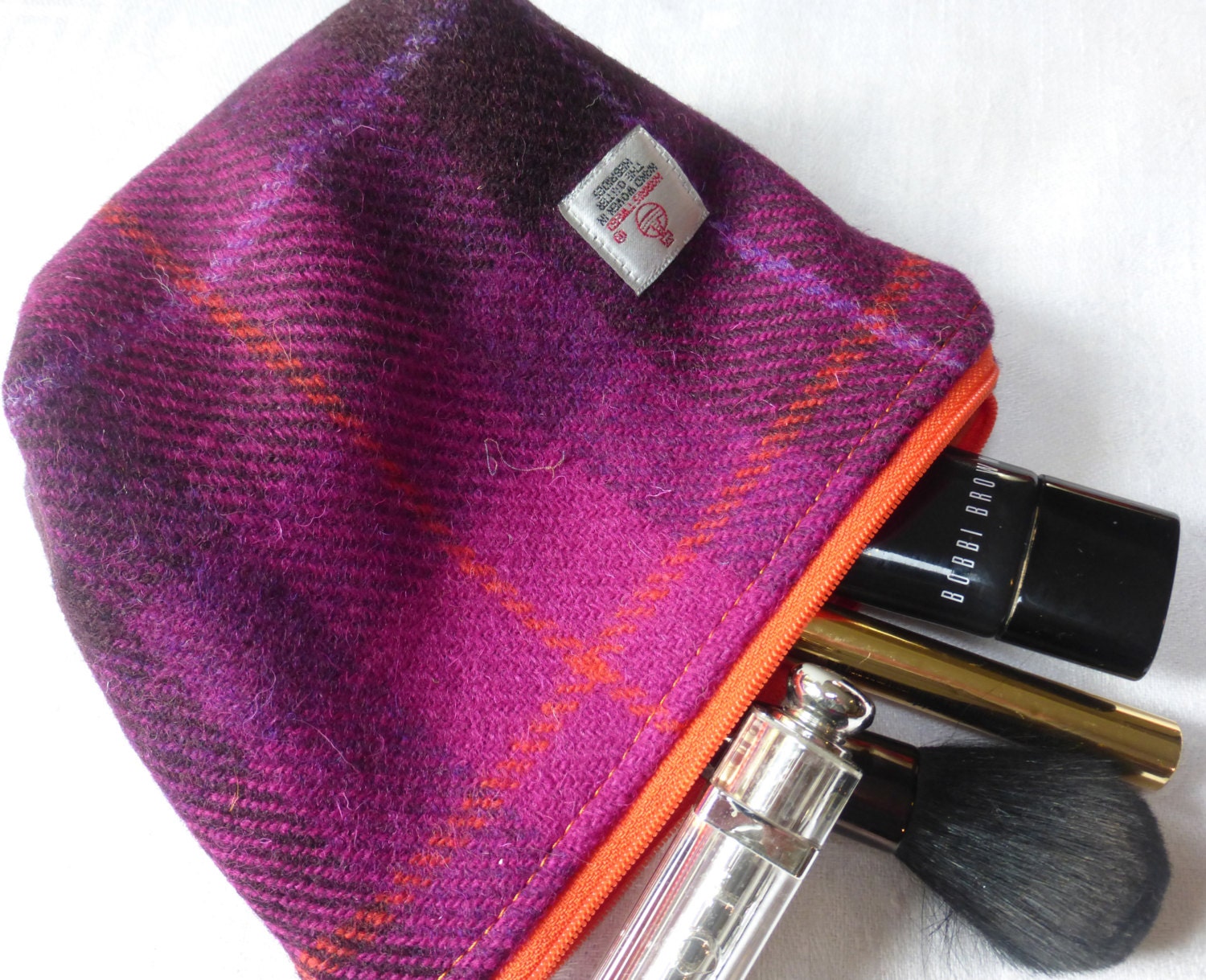 harris tweed makeup bag