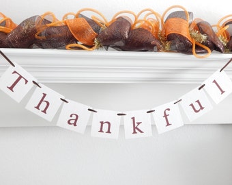 Fall banner, Thankful banner, fall decor, fall decorations, Thanksgiving sign, Thanksgiving banner, Be Thankful, thanksgiving decoration