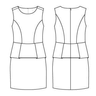 Peplum Dress Sewing Pattern