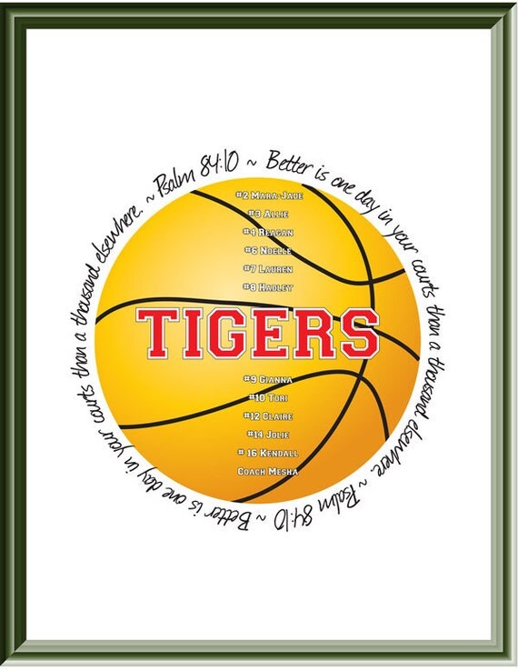 Psalm 8410 Printable Bible Verse Basketball Team Sign