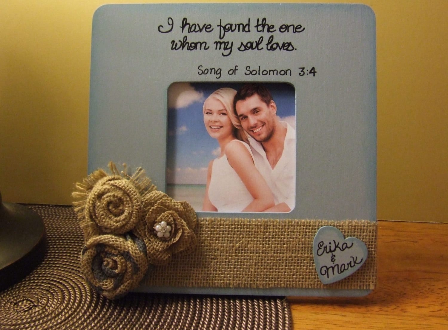 Rustic wedding frame Frames with quotes Family Couples Gift