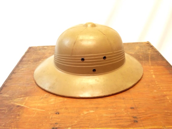 Items similar to Vintage Pith Helmet Safari Hat Authentic Pith Helmet ...