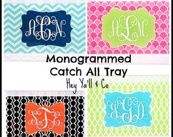 Monogrammed Catch-All Tray Great Graduate Gift