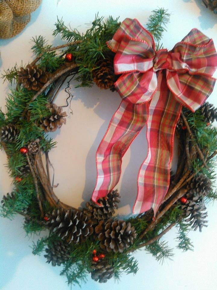 Hand Wrapped Grapevine Wreath