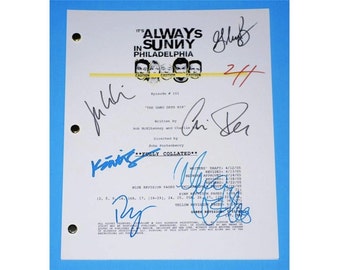It's Always Sunny in Philadelphia Pilot Episode TV Script Signed Autographed: Danny Devito, Charlie Day, Glenn Howerton, Rob McElhenney
