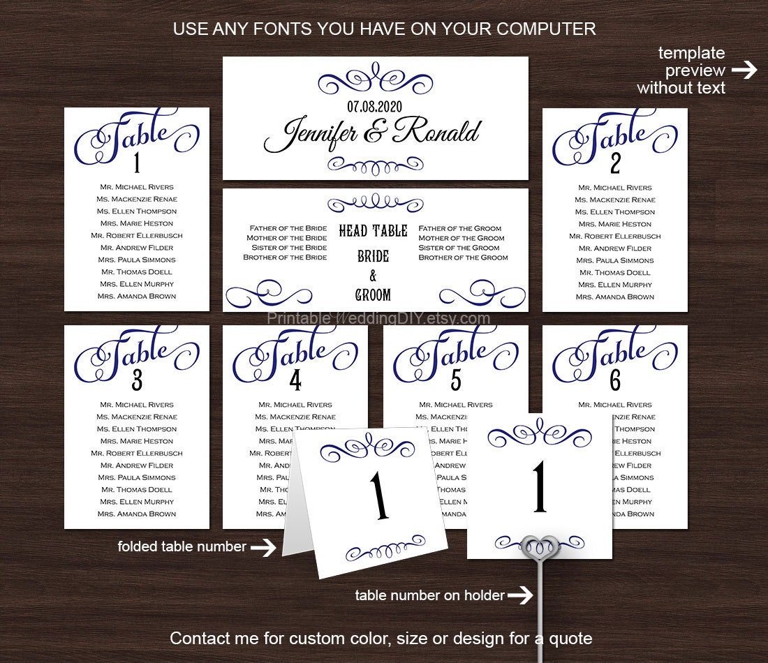 wedding guest table list template navy blue table seating chart guest list template printable wedding guest table list template navy blue table seating chart guest list template printable