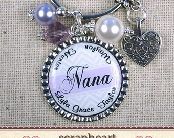 CYBER MONDAY SALE Nana Key Ring Personalized Name, Gifts for Nana