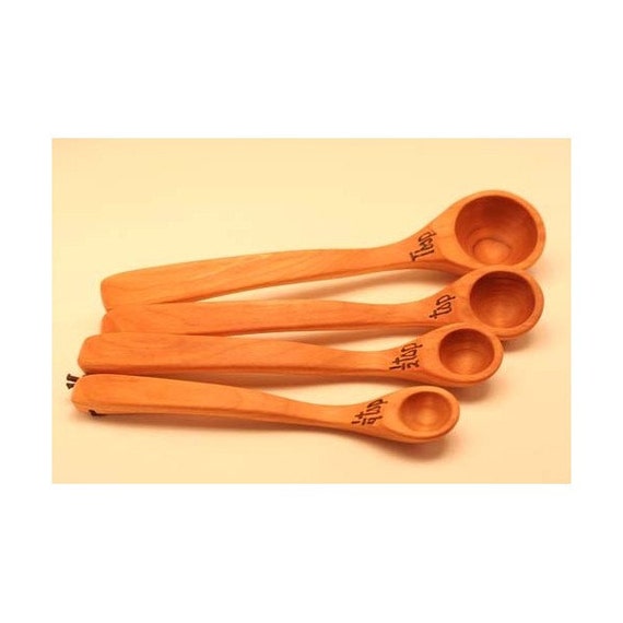 Long Handled Wood Measuring Spoons