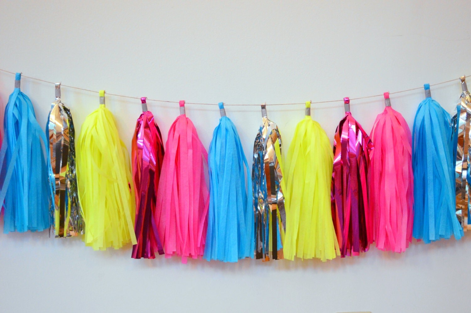 Bright Neon Tassel Garland Neon Tassel Garland Bright Pink