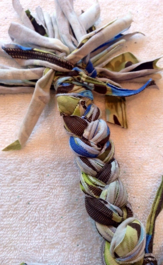 Material Braided Dog Bone Rag Chew by SplendidFindings on Etsy