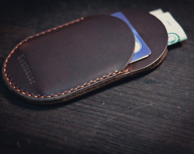 Horween Leather Card holder/Men's Leather Card holder/Leather card case/Slim wallet/Horween Chromexcel