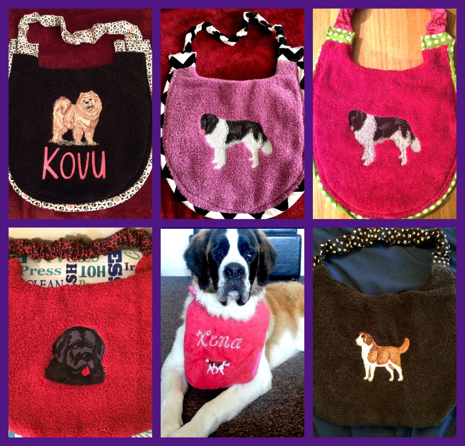 Your Dog's Breed design drool bib for dogs giant breeds
