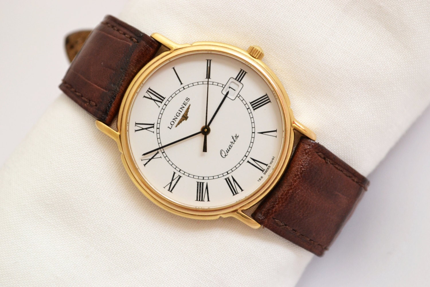 Vintage Longines Gold Plated Classic Quartz Mens Watch 369 – Make me an