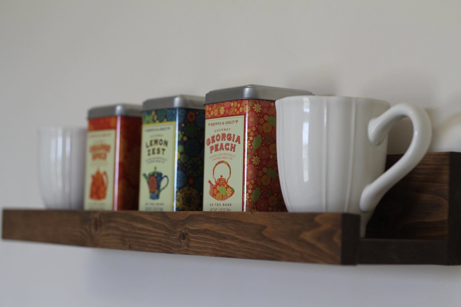 Rustic Wooden Coffee and Tea Rack Coffee Bar by DunnRusticDesigns