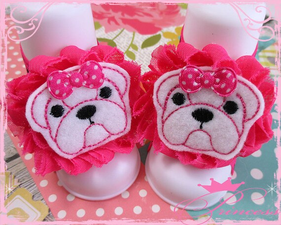 Bulldog Baby Barefoot Sandals, Hot Pink Baby Girl Shoes, Newborn Shoes ...