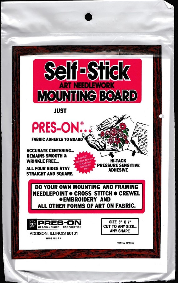 SelfStick Mounting Board for Art and Needlework. 5 x 7.