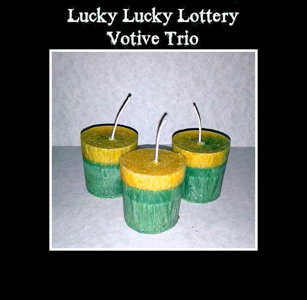 Lucky Lucky Lottery Spell Candle Votive by ArcherMoonCreations