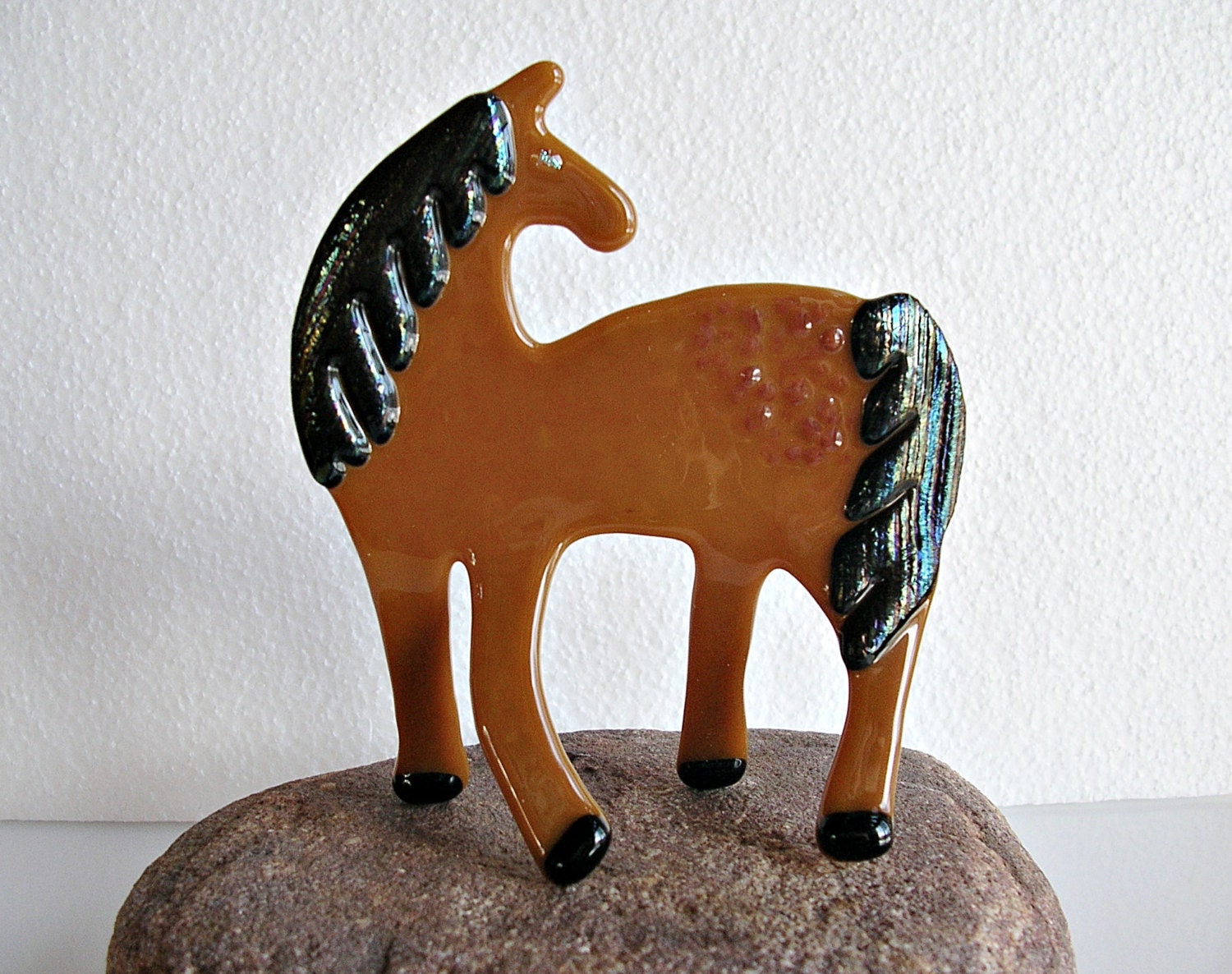 Collectible Glass Horse Fused Glass Sculpture Glass Art