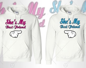 She Is my Best Friend Hoodie Hoodies Matching Hoodie Matching Hoodies ...