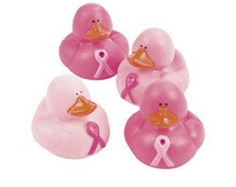 Breast Cancer Awareness rubber ducks - Great for a fundraiser event