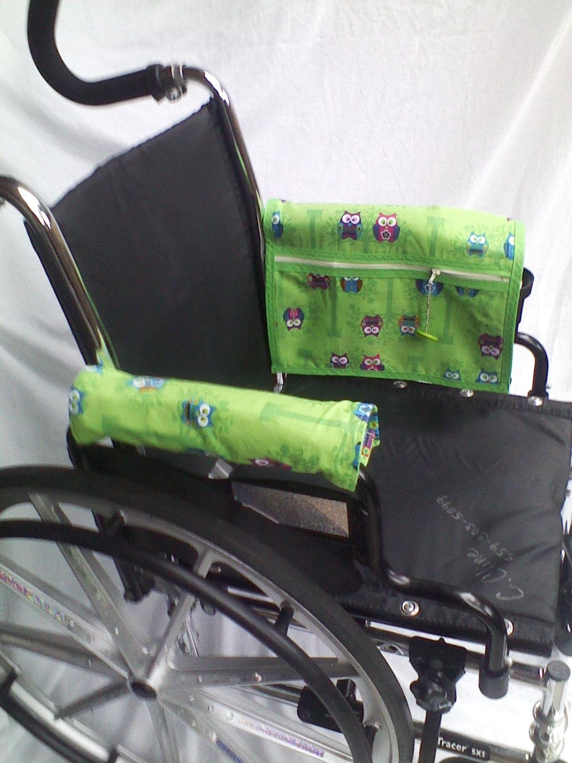 Wheelchair Armrest Pouch/Bag or Walkerlined zippered pocket